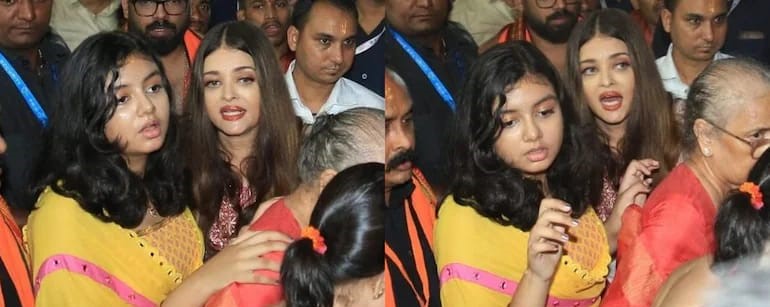 ऐश्वर्या राय बच्चन ने मां और बेटी के साथ किए जीएसबी के बप्पा के दर्शन