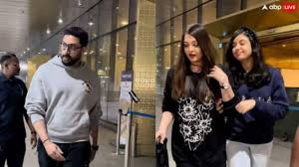 अभिषेक बच्चन और बेटी के साथ मुंबई लौटीं ऐश्वर्या राय 