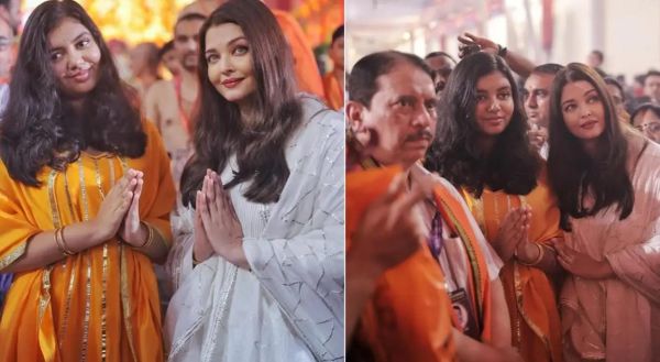 बेटी आराध्या के साथ गणपति बप्पा के दर्शन करने पहुंचीं ऐश्वर्या राय