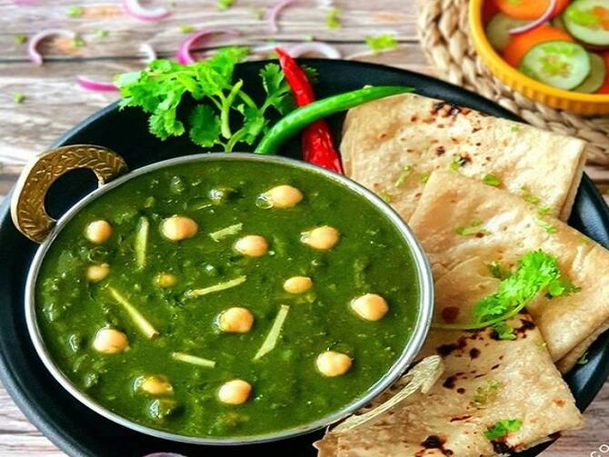 खाना खजाना : छोले पालक
