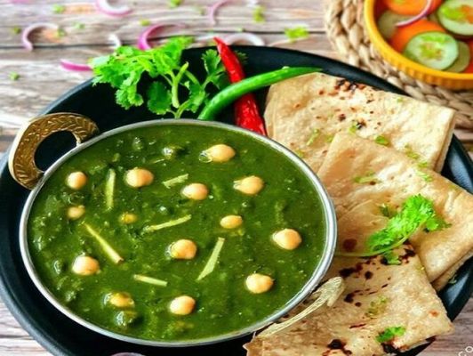 खाना खजाना : छोले पालक