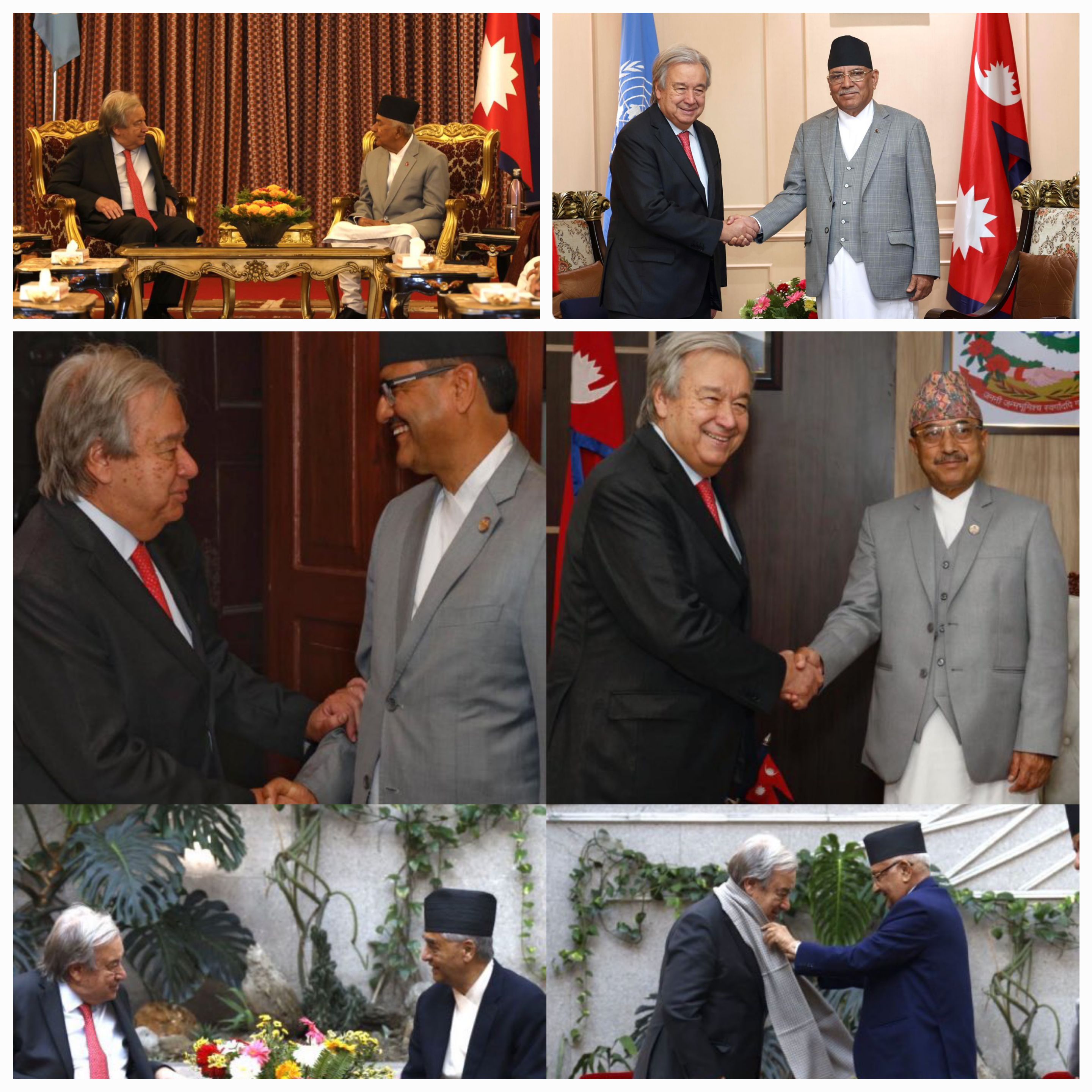 संयुक्त राष्ट्र के महासचिव गुटेरस नेपाल में राजनीतिक मुलाकातों में व्यस्त, कल संसद को करेंगे संबोधित