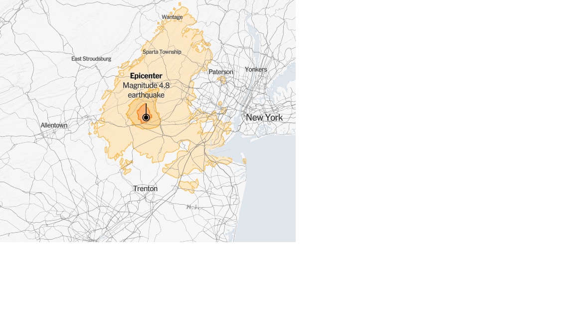 अमेरिका में भूकंप के झटकों से हिल गईं इमारतें