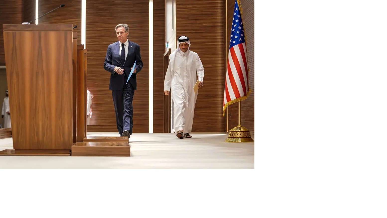  ब्लिंकन दोहा में मिले कतर के प्रधानमंत्री से, गाजा और लेबनान के हालात पर चर्चा