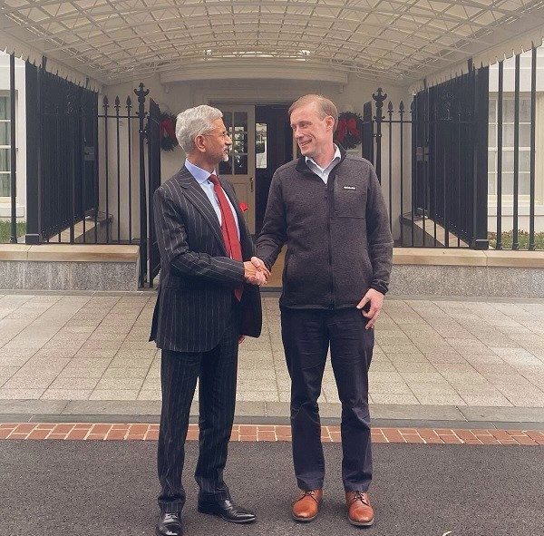 विदेश मंत्री जयशंकर ने व्हाइट हाउस में अमेरिकी राष्ट्रीय सुरक्षा एजेंसी प्रमुख जेक सुलिवन से की मुलाक़ात 