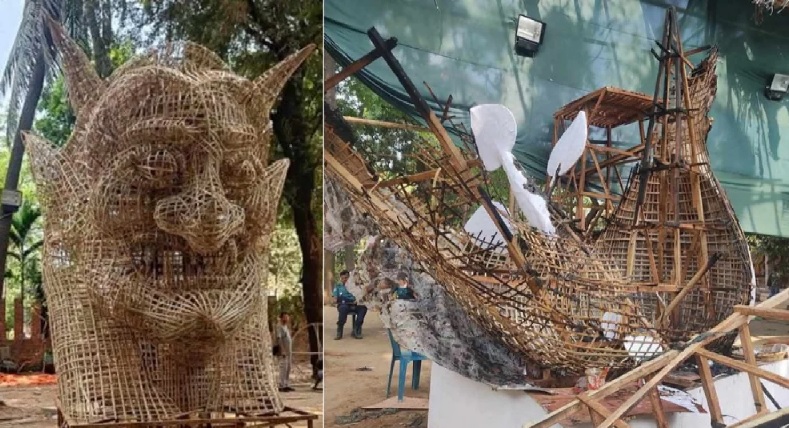  ढाका में बैशाख मंगल शोभायात्रा से पहले फूंका गया फासीवाद का मुखौटा, तनाव