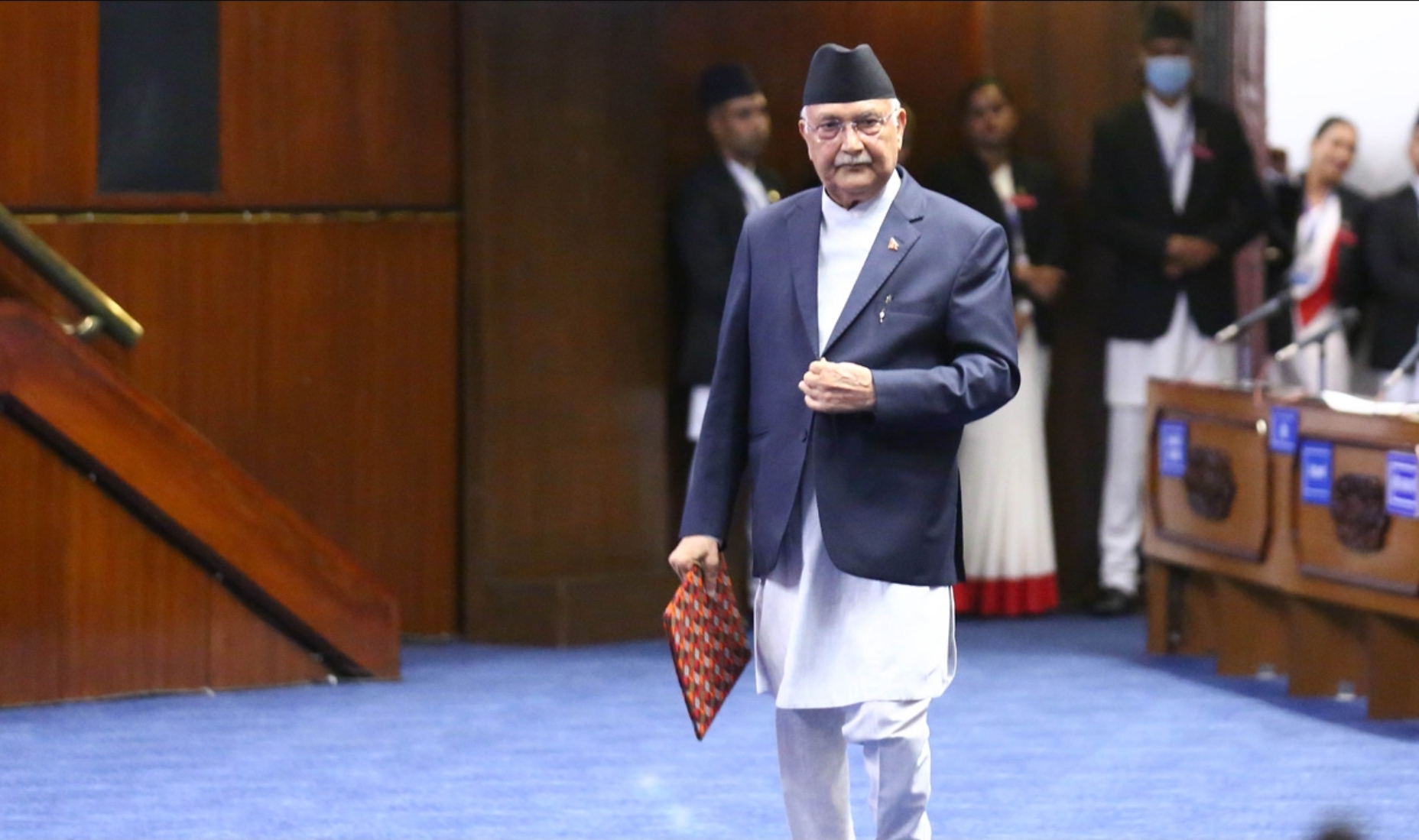  नेपाली संसद में विपक्षी दलों के विरोध के चलते प्रधानमंत्री ओली का संबोधन रद्द