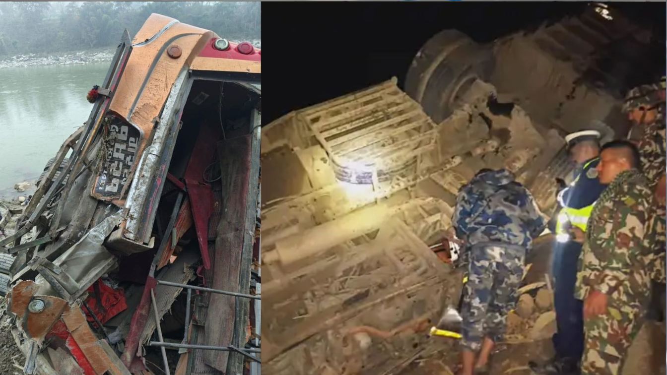 नेपाल में चुनावकर्मियों को ले जा रहा वाहन खाई में गिरा, २ की मौत, 7 घायल