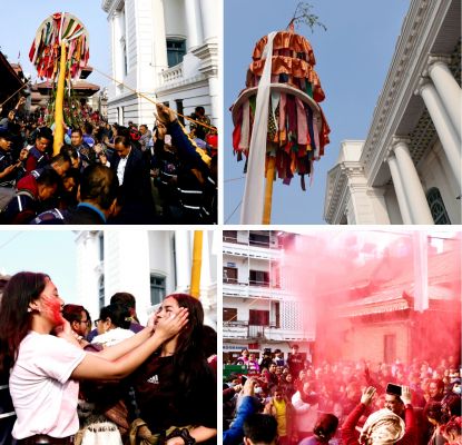 काठमांडू में होली पर्व की हुई औपचारिक शुरुआत, हफ्ते भर रहेगा रंगों का त्योहार