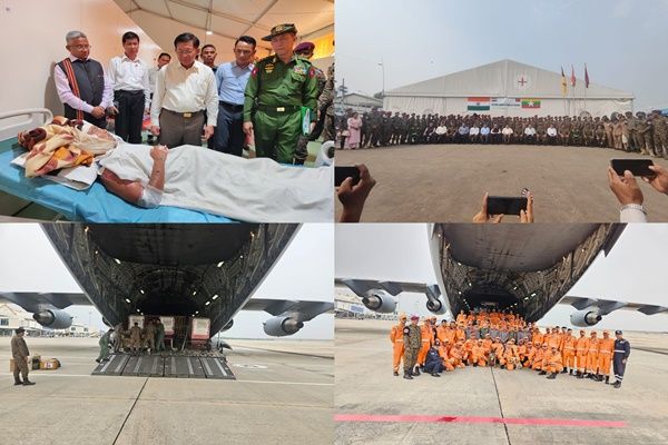 म्यांमार के वरिष्ठ जनरल ने ऑपरेशन ब्रह्मा के तहत भारतीय सेना के फील्ड अस्पताल का दौरा किया