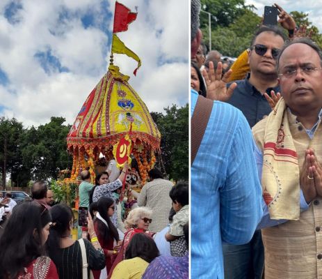 ब्रिटेन के स्लॉ में भगवान जगन्नाथ रथयात्रा की धूम