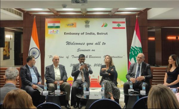 लेबनान में भारतीय दूतावास ने पर्यटन और व्यापार बढ़ाने पर संगोष्ठी का आयोजन किया