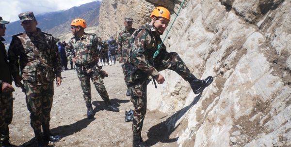 नेपाली सेना ने चीन सटे मुस्तांग में अभ्यास शुरू किया