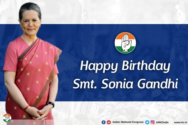 कांग्रेस अध्यक्ष खड़गे ने दी सोनिया गांधी को जन्मदिन की बधाई
