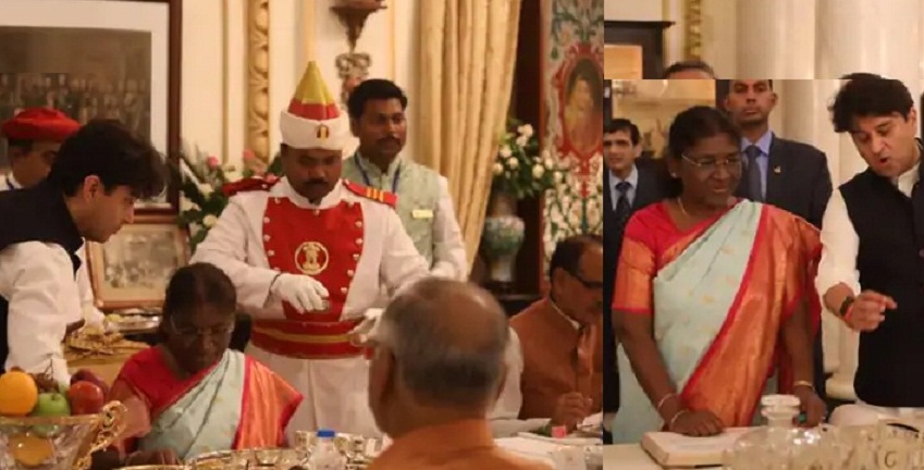  ग्वालियर पहुंची राष्ट्रपति द्रौपदी मुर्मू, जयविलास पैलेस में लिया सात्विक भोजन का जायका
