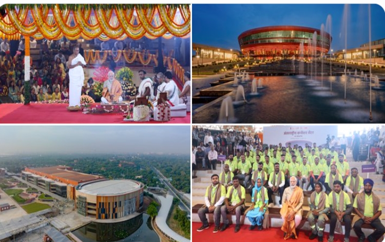 प्रधानमंत्री नरेंद्र मोदी ने नई दिल्ली के प्रगति मैदान में भारत मंडपम का उद्घाटन किया