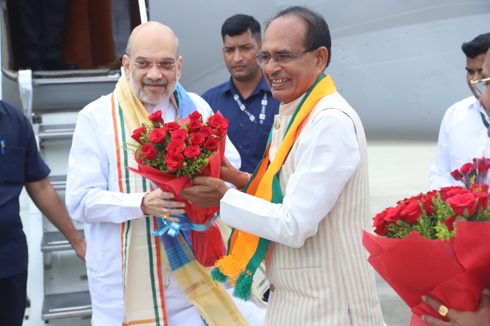 अमित शाह मप्र के एक दिवसीय प्रवास पर मंडला पहुंचे, जन आशीर्वाद यात्रा को दिखाएंगे हरी झंडी