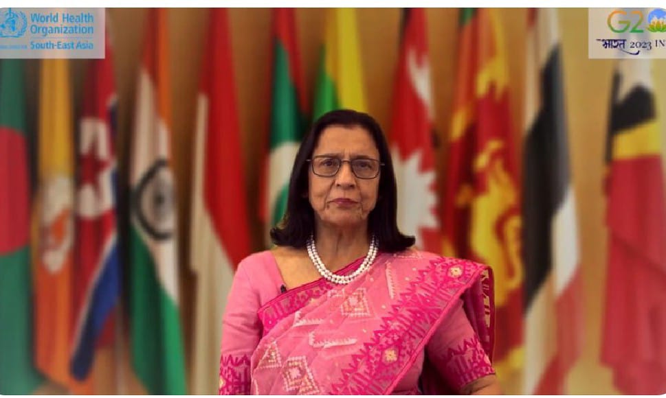 जी20 की अध्यक्षता के तहत स्वास्थ्य को प्राथमिकता देने के लिए डब्ल्यूएचओ की डॉ.पूनम खेत्रपाल ने जताया देश का आभार
