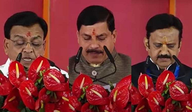 मप्र के मुख्यमंत्री बने मोहन यादव, जगदीश देवड़ा और राजेंद्र शुक्ला ने भी ली शपथ