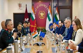 यूरोपीय संघ के प्रतिनिधिमंडल ने रक्षा सचिव और सीडीएस से की मुलाक़ात