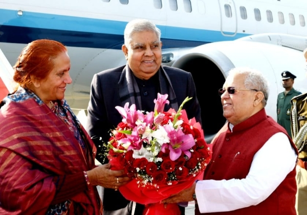 उपराष्ट्रपति धनखड़ आज राजस्थान के प्रवास पर, जयपुर में राज्यपाल ने किया स्वागत