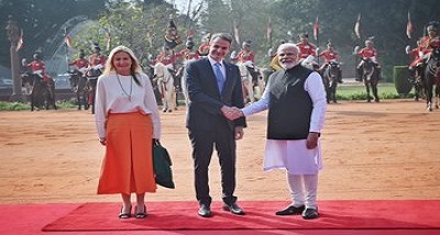 प्रधानमंत्री नरेन्&zwj;द्र मोदी आज ग्रीस के प्रधानमंत्री किरियाकोस मित्सोताकिस से द्विपक्षीय वार्ता करेंगे