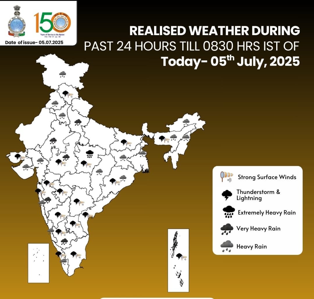 दिल्ली समेत देश कई राज्यों में बारिश का दौर अगले छह दिनों तक रहेगा जारी