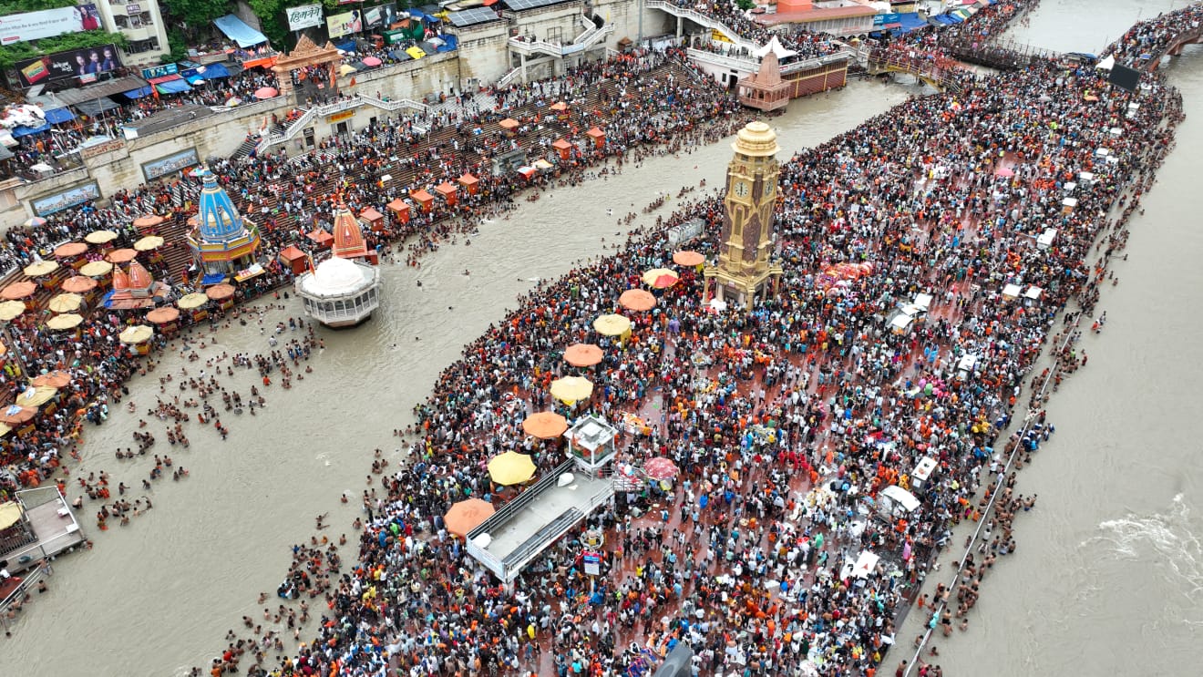 हरिद्वार कांवड़ मेला : जलाभिषेक की पूर्व संध्या तक 4.13 करोड़ शिव भक्तों ने भरा गंगाजल
