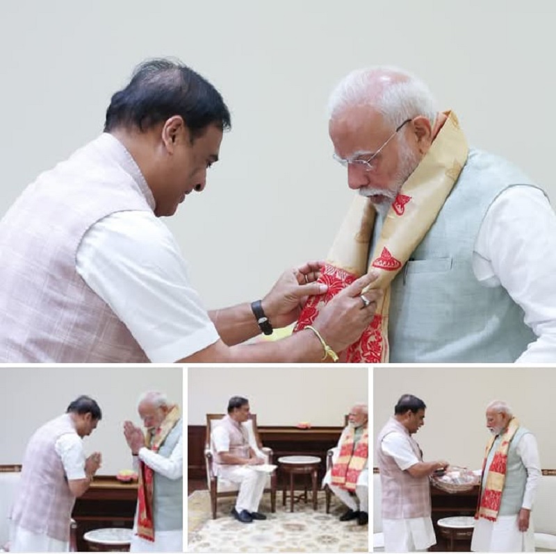 प्रधानमंत्री मोदी से असम के सीएम डॉ. हिमंत बिस्व सरमा ने की मुलाकात