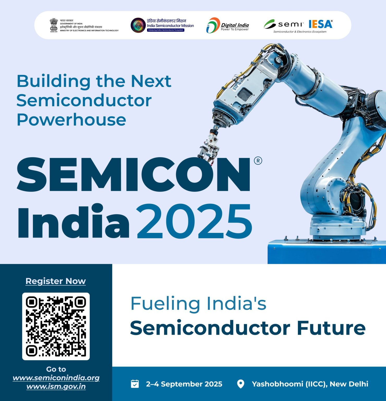 सेमीकॉन इंडिया 2025 का चौथा संस्करण 2 सितंबर से नई दिल्ली में होगा आयोजित