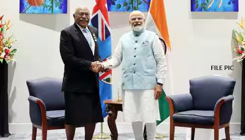 प्रधानमंत्री मोदी और फिजी के पीएम सिटिवेनी राबुका के बीच नई दिल्ली में द्विपक्षीय वार्ता