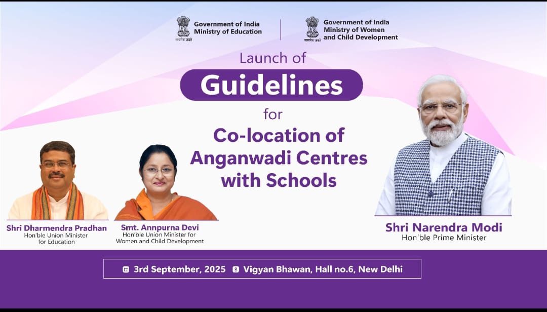 आंगनवाड़ी केंद्रों को स्कूलों के साथ स्थापित करने के लिए दिशानिर्देश कल होंगे जारी