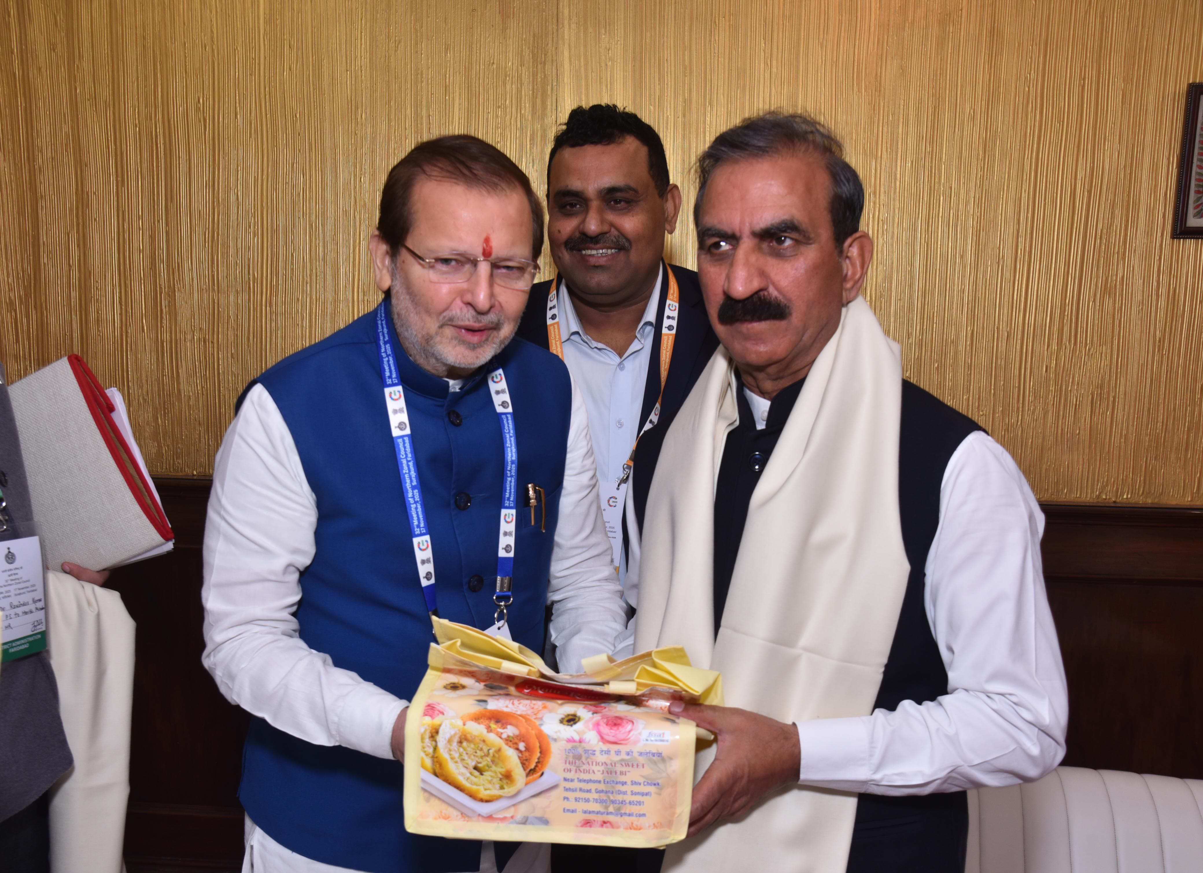 उत्तर क्षेत्रीय परिषद की बैठक में छाई हरियाणा के गोहाना की जलेबी