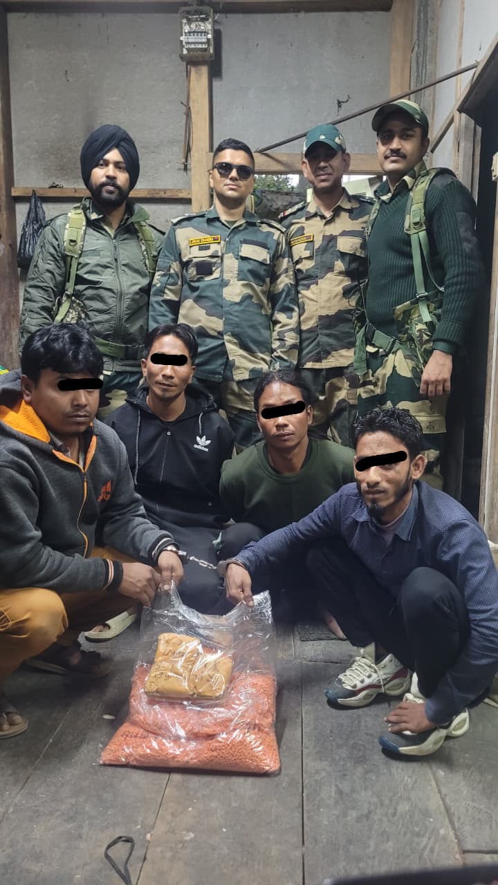 मिजोरम में बीएसएफ और नारकोटिक्स ने जब्त किए 4.79 कराेड़ के ड्रग्स, दो म्यांमार नागरिक समेत चार गिरफ्तार