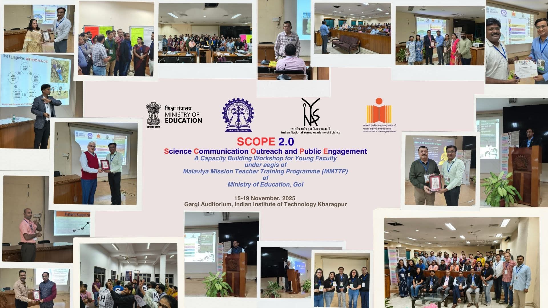 आईआईटी खड़गपुर में &lsquo;स्कोप 2.0&rsquo; विज्ञान संचार कार्यशाला सफलतापूर्वक संपन्न