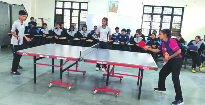 कन्या गुरुकुल अंतर विभागीय टेबल टेनिस में मुस्कान ने मारी बाजी