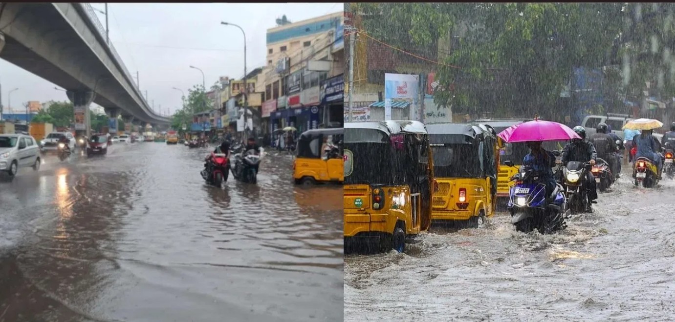 चेन्नई में दाे दिन से लगातार हाे रही बारिश, अगले 18 घंटे तक बारिश का अनुमान