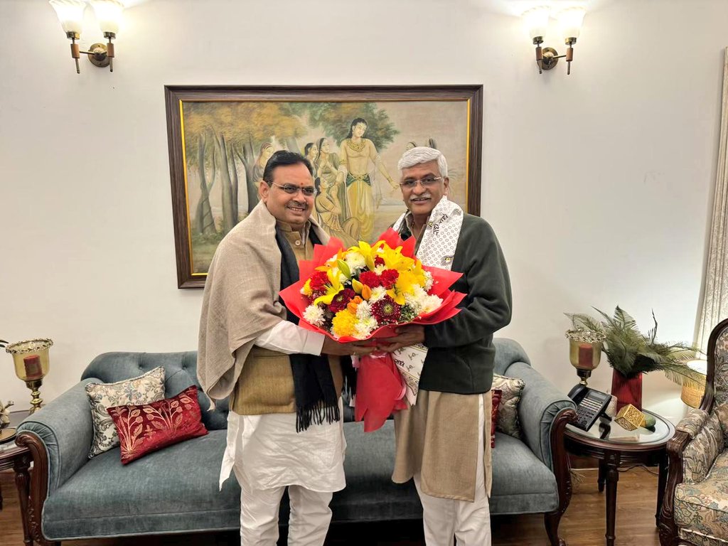 केन्द्रीय संस्कृति मंत्री और कपड़ा मंत्री ने भजन लाल शर्मा को जन्मदिन की दी बधाई