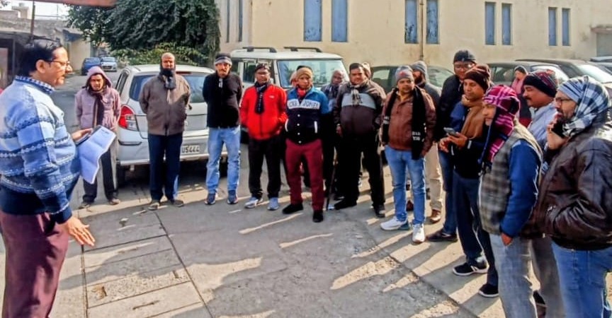 बीएसएनएल यूनियन ने चार सूत्रीय मांगों को लेकर प्रदर्शन किया