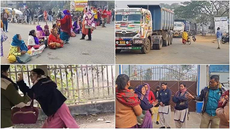 विरोध प्रदर्शन के लिए कोलकाता आ रहीं आशा कर्मियों को पुलिस ने रास्ते में रोका, सड़कों पर धरना-प्रदर्श