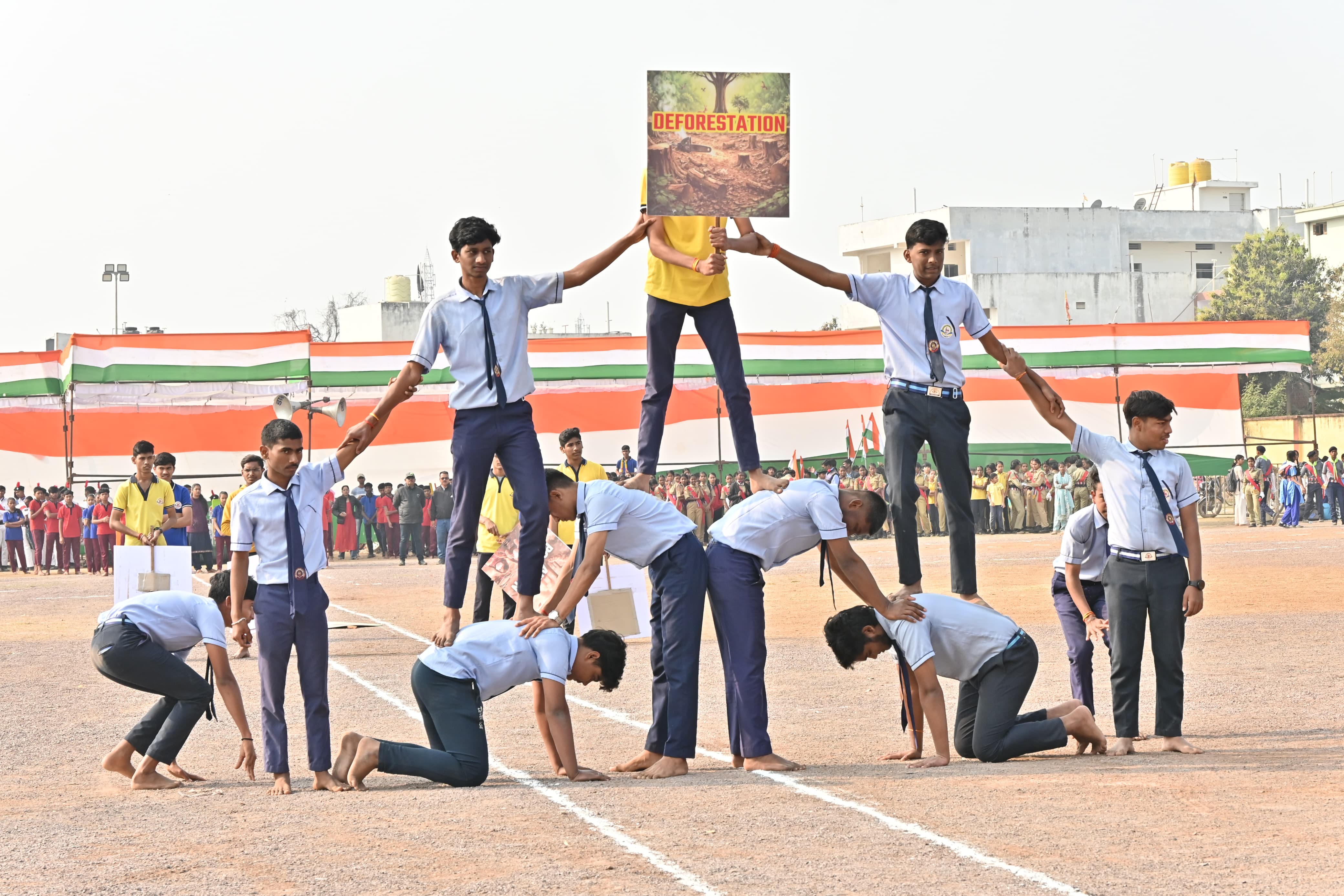 गणतंत्र दिवस समारोह का हुआ अंतिम पूर्वाभ्यास, छात्रों ने दी आकर्षक प्रस्तुति