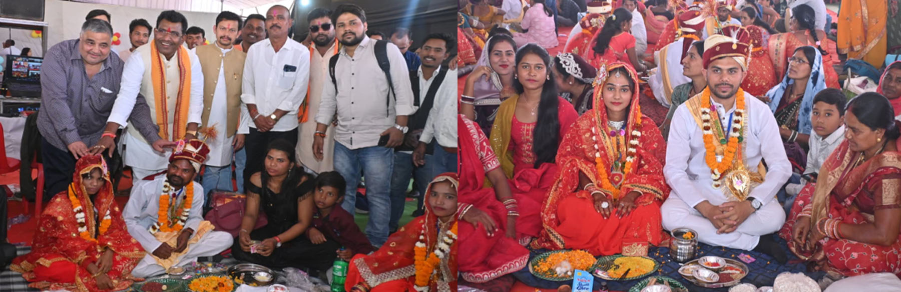 मुख्यमंत्री कन्या विवाह योजना  : आत्मसमर्पित  चार नक्सली  सहित 283 जोड़े विवाह बंधन में बंधे