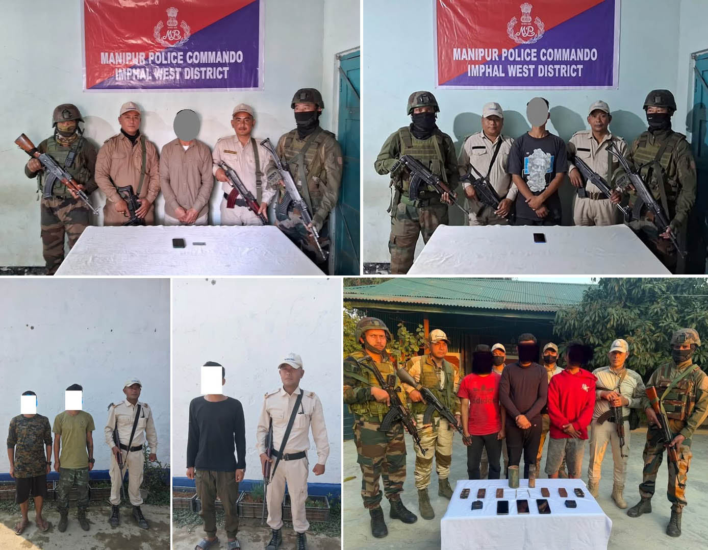 मणिपुर के अलग-अलग हिस्सों से आठ उग्रवादी गिरफ्तार