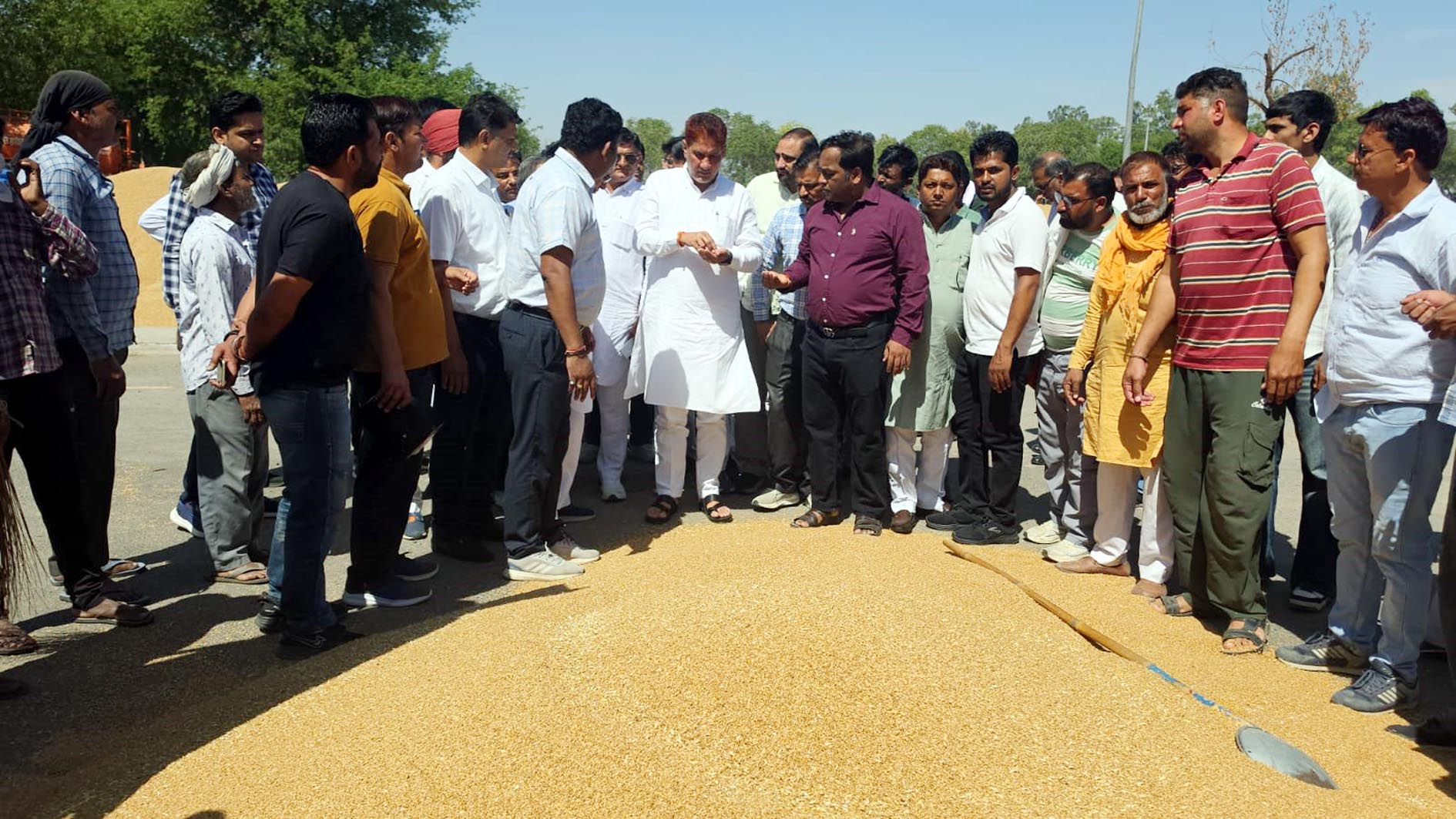 फतेहाबाद : गेहूं खरीद प्रक्रिया का जायजा लेने अतिरिक्त अनाज मंडी पहुंचे राज्यसभा सांसद सुभाष बराला