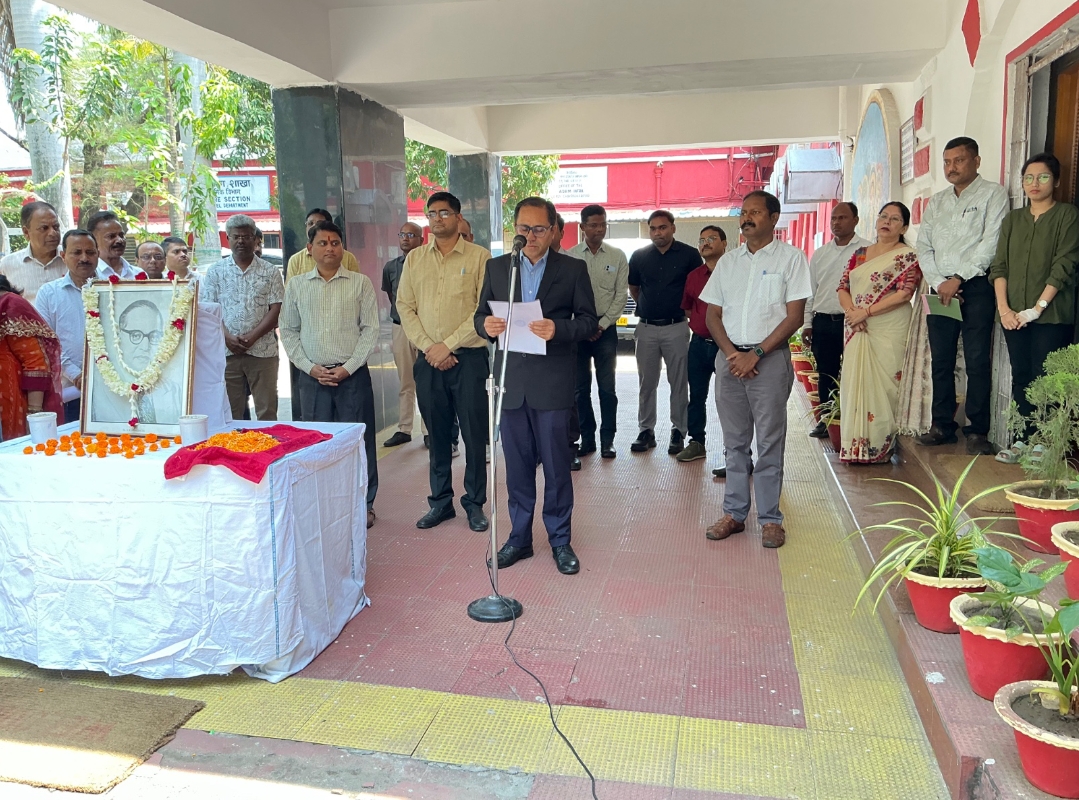 चक्रधरपुर रेल मंडल में डॉ. अंबेडकर जयंती पर श्रद्धांजलि कार्यक्रम आयोजित