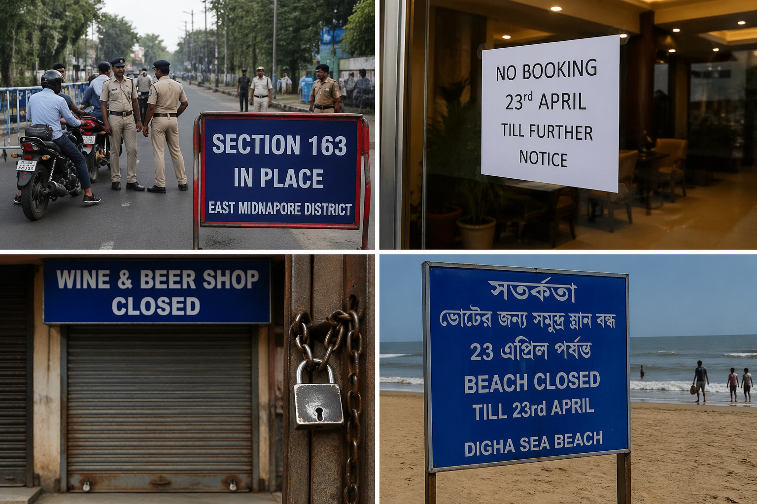 दीघा-मंदारमणि में पर्यटकों की एंट्री बंद, जिले में धारा 163 लागू