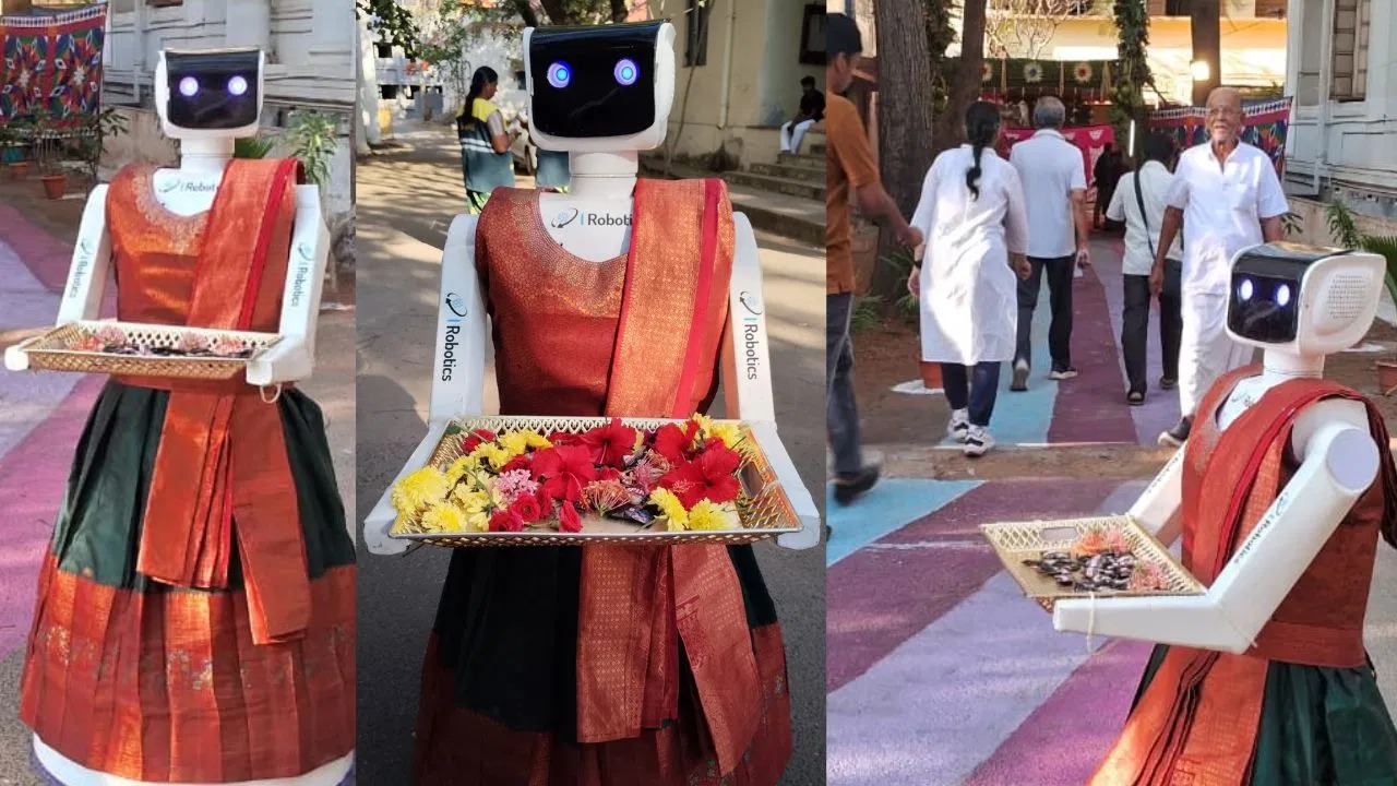 तमिलनाडुः मतदाताओं का स्वागत करने वाले &lsquo;रोबोट&rsquo; ने खींचा लोगों का ध्यान