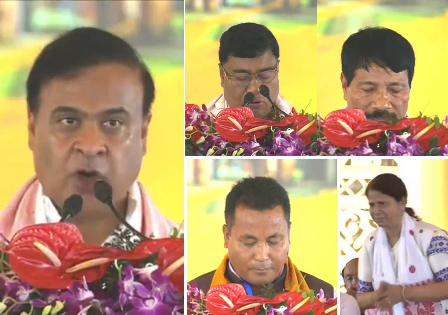  हिमंत समेत चार विधायकों ने असमिया में, एक ने बोडो भाषा में ली शपथ