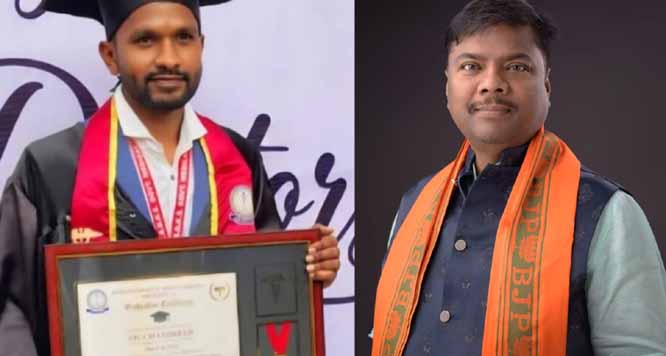 वन मंत्री केदार कश्यप ने चंद्रेश पात्र को दी शुभकामनाएं, कहा शिक्षा से बदल रहा बस्तर