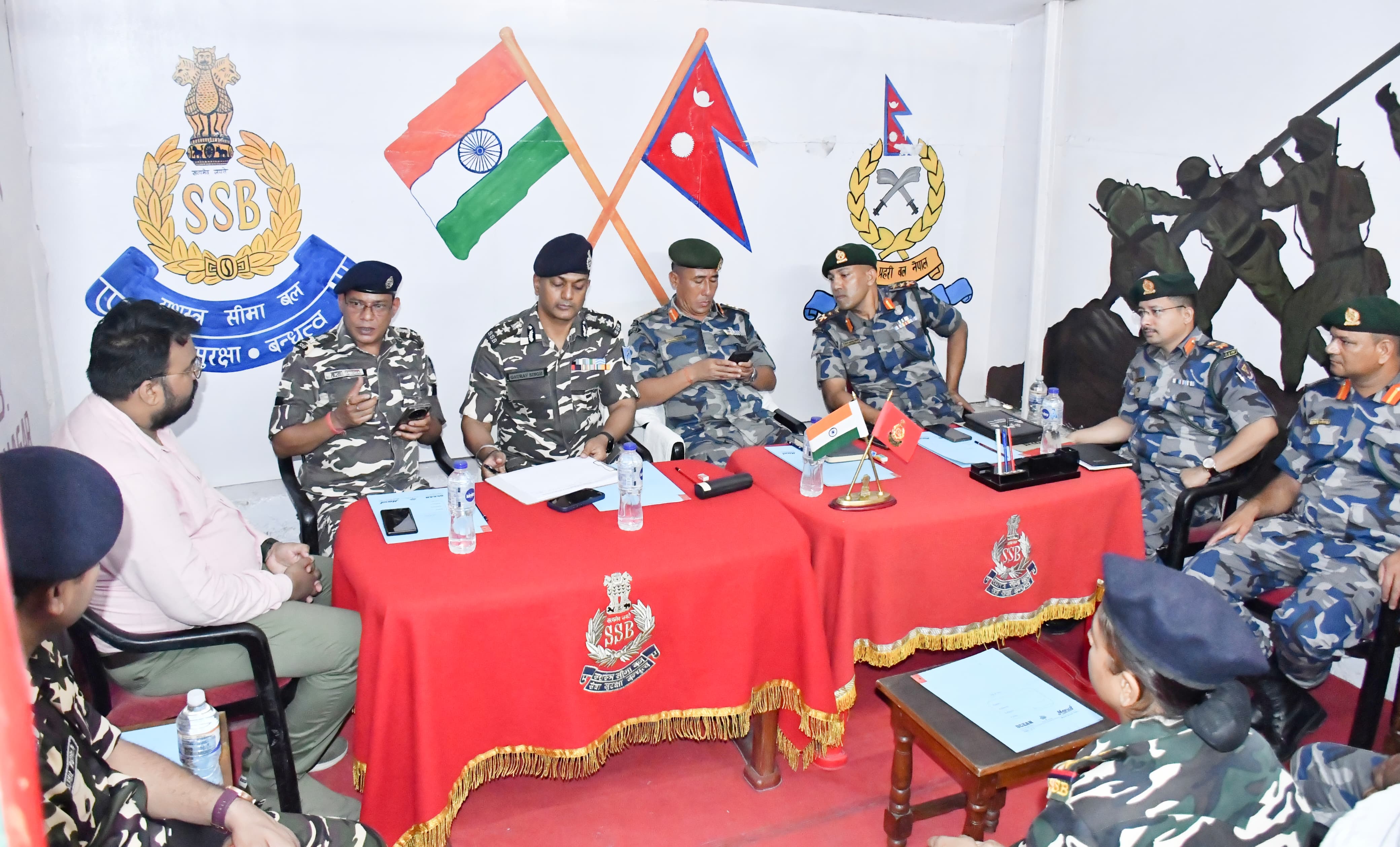 भारत-नेपाल सीमा सुरक्षा एवं समन्वय को लेकर एसएसबी एवं एपीएफ नेपाल के मध्य समन्वय बैठक आयोजित